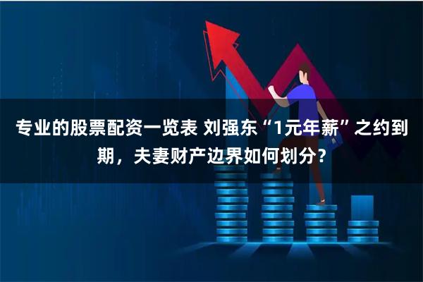 专业的股票配资一览表 刘强东“1元年薪”之约到期，夫妻财产边界如何划分？